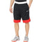 NIKE MEN'S ICON SHORT - SIZE: MEN M - BLACK/UNIVERSITY RED/(WHITE) - Like New