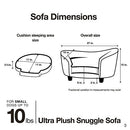 ENCHANTED HOME PET SNUGGLE PET SOFA BED 26.5 BY 16 BY 16-INCH - GRAY - Like New
