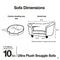 ENCHANTED HOME PET SNUGGLE PET SOFA BED 26.5 BY 16 BY 16-INCH - GRAY - Like New