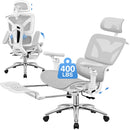 COOLHUT ERGONOMIC MESH OFFICE CHAIR BIG TALL COMPUTER DESK CHAIR - LIGHT GRAY - Like New