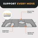 BalanceFrom 6x2 Feet 3-Panel Folding Gymnastics Mat 2 Inch Thick Pad - Black - Brand New