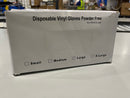GENERIC POWDER FREE, LATEX FREE, DISPOSABLE VINYL GLOVES, SIZE L PACK OF 100 - Brand New