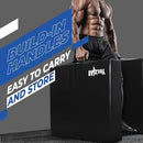 Yes4All Exercise Mats 6" Silencer Drop Pads PVC Cover, UZAJ1 - Blue/White - Like New