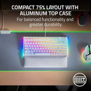 RAZER BLACKWIDOW V4 75% MECHANICAL GAMING KEYBOARD US ENGLISH WHITE - Like New