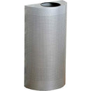RUBBERMAID COMMERCIAL PRODUCTS HALF ROUNDS METAL TRASH CAN - METALLIC - Like New