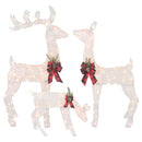 TOP TREASURES 3-PIECE REINDEER FAMILY - LIGHTED DEER SET - 210 LIGHTS - WHITE - Like New