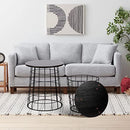 SMOOL Round End Tables with Storage Stacking Nesting Tables B09SV73FHC - Black - Brand New
