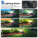 TOBUSA SOLAR SPOT LIGHTS OUTDOOR 5 MODES 44LEDS BRIGHT LANDSCAPE 2 PACK BLACK - Like New
