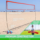 GOSPORTS FREESTANDING VOLLEYBALL TRAINING NET - 20 FT - BLACK/RED - Like New