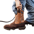 DB4442 DURANGO SADDLE UP WESTERN BOOT MEN'S SIZE 12 BEIGE/BROWN - Like New