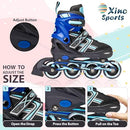 XINO SPORTS Adjustable Inline Skates - Aqua, Large 5-8 - Like New