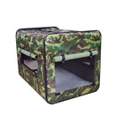GO PET CLUB 43" SOFT COLLAPSIBLE DOG CRATE PORTABLE THICK PADDED - CAMO - Like New