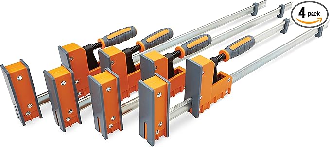 Bora 4-Piece Parallel Clamp Set 571550I - Orange Like New