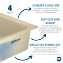 CARLISLE 1/3 SIZE COLDMASTER COOLCHECK FOOD PAN WHITE/BLUE - Like New