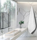 SIMPLY LOFTY 100% COTTON BATH TOWELS SET 22"X44" PACK OF 6 - WHITE - Brand New