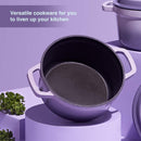 SULIVES Non-Stick Enamel Cast Iron Dutch Oven Pot, 6 Quart - Purple Like New