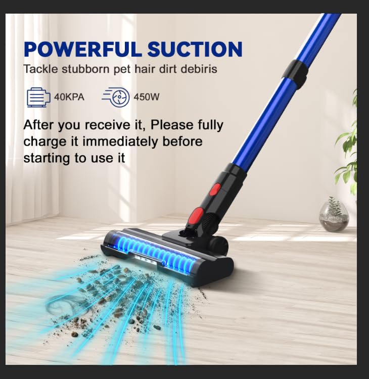 ANOKUNMP Cordless Vacuum Cleaner Stick Vacuum with Powerful Suction OVERVIEW - Like New