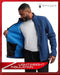 SPYDER MEN'S STRIPE FLEECE FULL ZIP - SIZE: MEN L - NAVY - Brand New