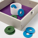 EMBARK WASHER TOSS LAWN GAME FOR 6+ PLAYERS WITH MDF BOARD - MULTICOLOR - Like New