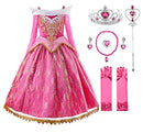 JERRIS APPAREL GIRLS PINK PRINCESS COSTUME HALLOWEEN COSPLAY PARTY SIZE: 7 YOUTH - Like New