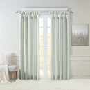 MADISON PARK EMILIA FAUX SILK SINGLE CURTAIN PRIVACY LINING WIN40-121 - AQUA - Like New