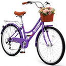 QARSWA 26 Inch Women's Beach Cruiser Bike, Step-Through - Purple - Brand New