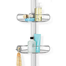 SIMPLEHUMAN SHOWER CADDY, MATT STAINLESS STEEL + ANODISED ALUMINIUM - BT1109 - Like New