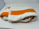 NOBLE HOUSE CABANA BATH TOWEL, 80/20 COTTON, 36X66 - ORANGE WHITE - Brand New