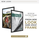 MCS Museum Poster Frame, Onyx, 24 x 36 in, Single - Brand New
