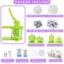 DCBADGE BUTTON MAKER MACHINE MULTIPLE-SIZES KIT WITH INTERCHANGEABLE - GREEN - Like New