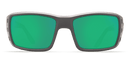 COSTA DEL MAR PERMIT SUNGLASSES - MATTE GRAY FRAME,GREEN MIRROR POLARIZED LENSES - Like New