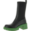 STEVE MADDEN WOMEN'S HESITANT FASHION BOOT - SIZE: WOMEN 8 - BLACK/GREEN - Like New
