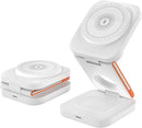 3 IN 1 WIRELESS CHARGING, 15 KW FAST CHARGER FOLDABLE FOR IPHONE - WHITE - Like New