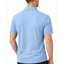 JAMES TAILOR MEN'S SHORT SLEEVE KNIT BUTTON DOWN SHIRT SIZE: MEN L - LIGHT BLUE - Brand New