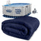 SHOP SQUARE 15-FOOT-BY-25-FOOT OVAL POOL LINER PAD - DARK BLUE OVAL - Like New