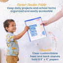 ECR4KIDS 36-PIECE POCKET PARENT-TEACHER CLASSROOM FOLDER, SCHOOL SUPPLIES BLUE - Brand New