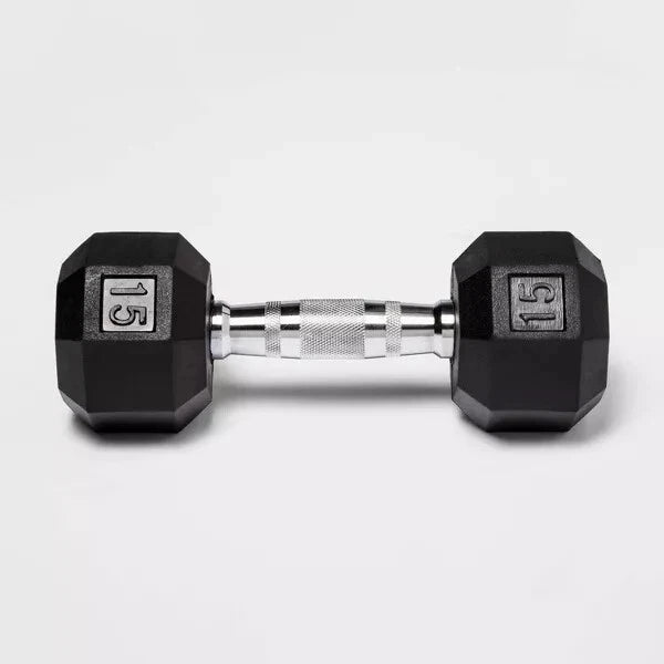 ALL IN MOTION HEX DUMBBELL -15LBS ALL IN MOTION - BLACK - Like New
