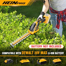 HEINPRO CORDLESS HEDGE TRIMMER COMPATIBLE DEWALT 20V BATTERY TOOL ONLY YELLOW - Like New