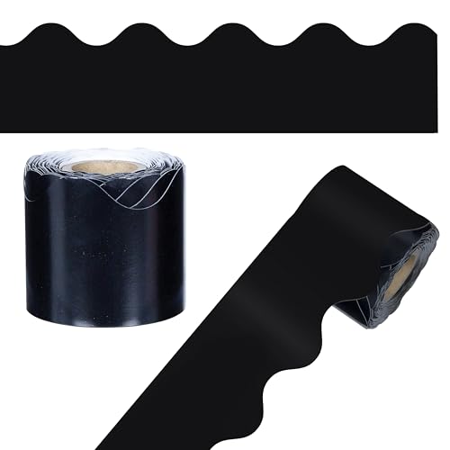 CARSON DELLOSA 36 FT SCALLOPED BLACK BULLETIN BOARD BORDERS - BLACK - Like New