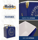 Modelo Retro Ice Chest Cooler with Bottle Opener 13L Retro Style - Blue and Gold - Brand New