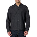 AMAZON ESSENTIALS MEN'S MODERN OVERSIZED-FIT DENIM BUTTON-DOWN - SIZE L - BLACK - Brand New
