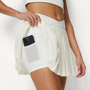 AMAZON ESSENTIALS WOMEN'S PERFORMANCE WOVEN PLEATED TENNIS SKORT WHITE M - Brand New