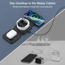 RTOPS WIRELESS CHARGER 3 IN 1 MAGNETIC TRAVEL WIRELESS STATION - BLACK - Brand New