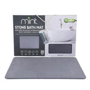 J&V TEXTILES STONE BATH MAT DIATOMACEOUS 24" X 15", DOVE GRAY - Like New