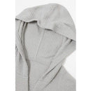 BLUE ICE MEN'S WAFFLE KNIT HENLEY PULLOVER HOODIE - SIZE: L - HEATHER GRAY - Brand New