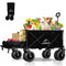AMNOW COLLAPSIBLE BEACH WAGON CART WITH BIG WHEELS 440LBS LARGE - Scratch & Dent