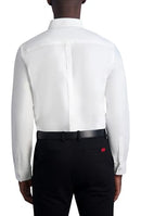 KARL LAGERFELD MEN'S TEXTURED TWILL LONG SLEEVE DRESS SHIRT WHITE SIZE XL - Brand New