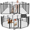 KFVIGOHO DOG PLAYPEN OUTDOOR 12 PANELS FENCE HEAVY DUTY MESH - BLACK - Like New