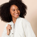 AMAZON ESSENTIALS WOMEN'S OVERSIZED QUILTED COAT - SIZE L - EGGSHELL WHITE - Brand New
