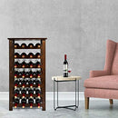 URFORESTIC 28-Bottle Wine Rack Table Top 7-Tier Free Standing (Walnut Stain) - Brand New